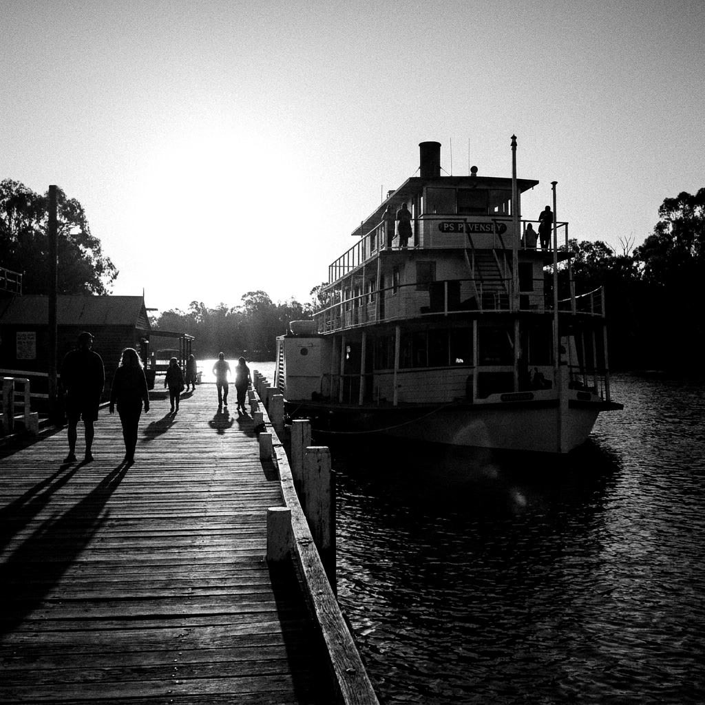 Echuca Wharf and paddle steamers