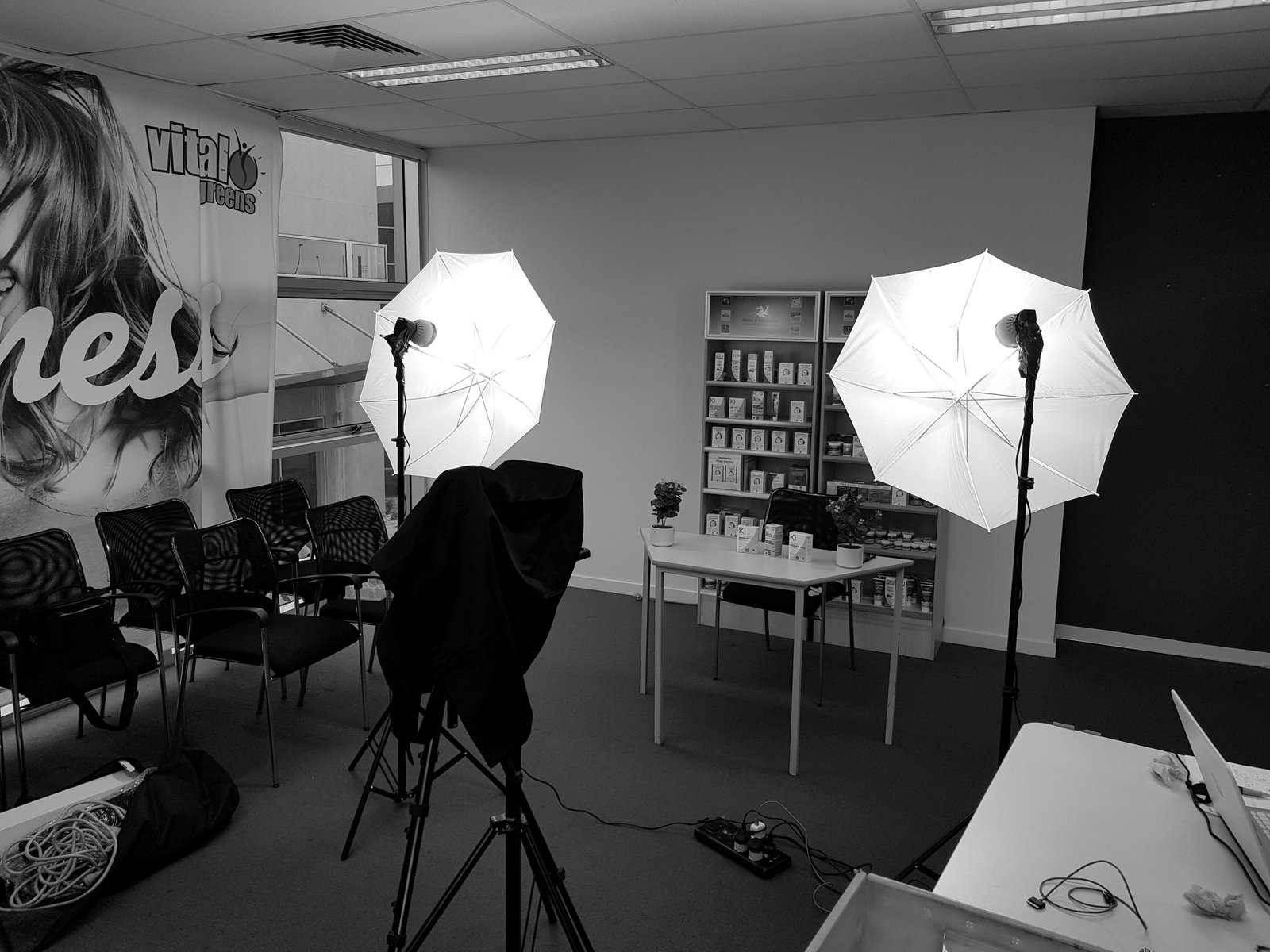 Setting up a video shoot